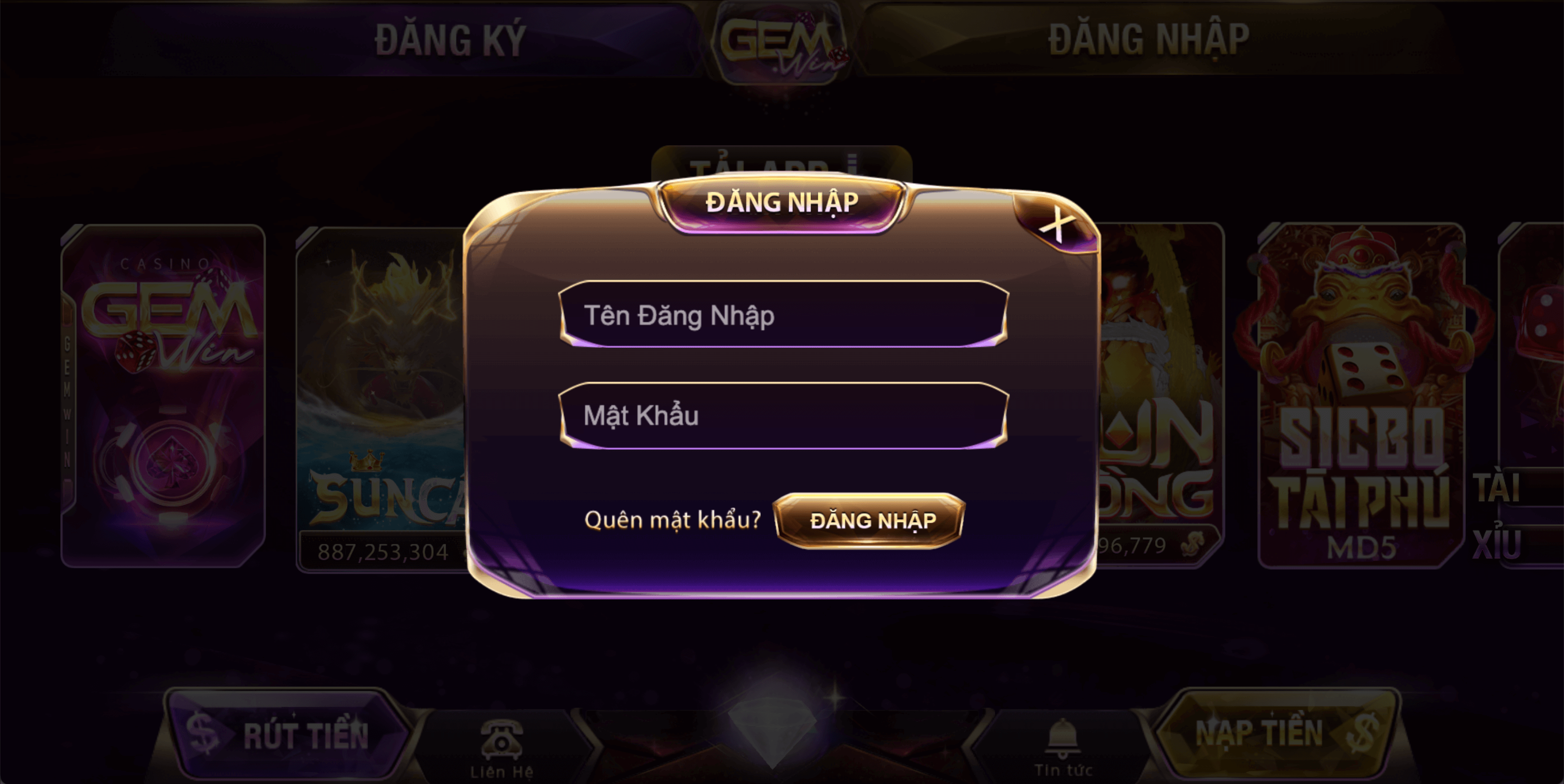 Quy trình đăng nhập Gemwin cực nhanh